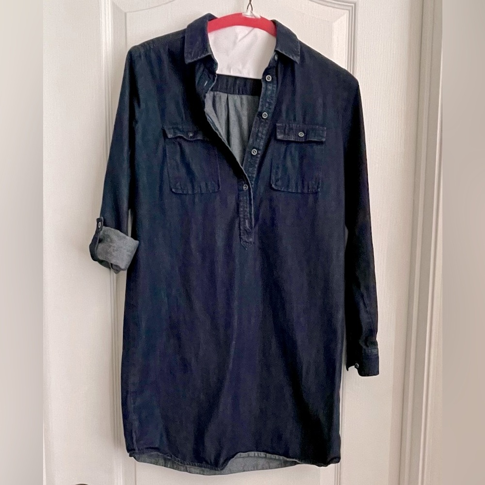 LOFT denim shirt dress XSP